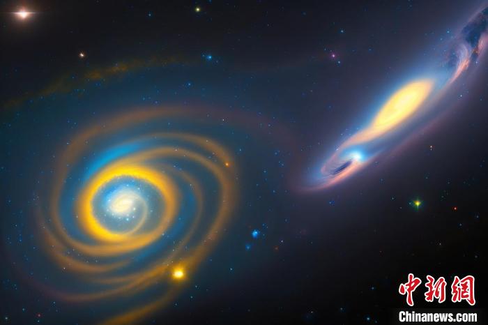 本星系群的三維藝術(shù)圖。　中科院國(guó)家天文臺(tái) 供圖