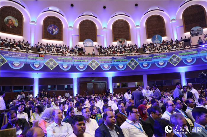 7月13日，達舍爾甘地污水處理廠項目竣工典禮舉行。人民網(wǎng)記者 孫廣勇攝