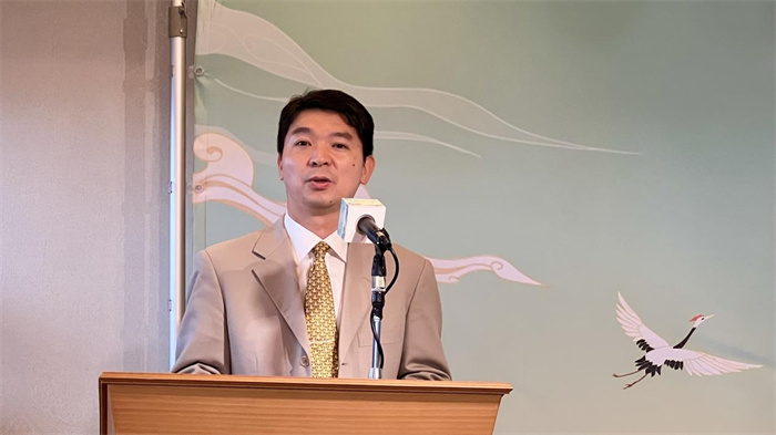 中國駐東京旅游辦事處主任歐陽安致辭。中國駐東京旅游辦事處供圖