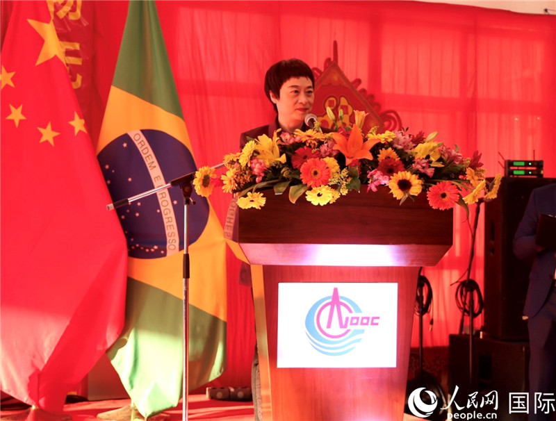 駐里約熱內(nèi)盧總領(lǐng)事田敏致辭。人民網(wǎng)記者宋亦然攝