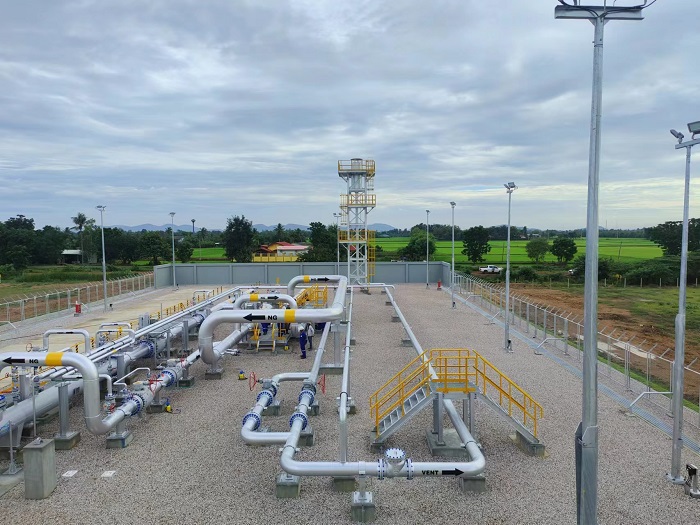 泰國(guó)新崗天然氣管道項(xiàng)目首站?？ì斎R 攝