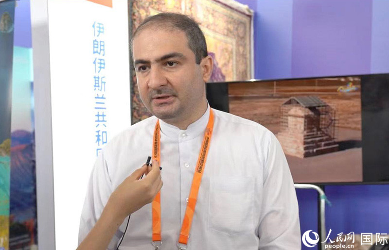 圖為伊朗使館媒體和公共外交專員阿米爾·曼蘇里。人民網(wǎng) 王禹蘅攝