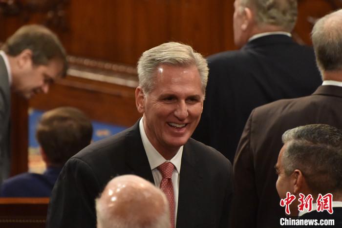 資料圖：麥卡錫2023年1月在眾議院參加議長選舉。<a target='_blank' href='/'><p  align=