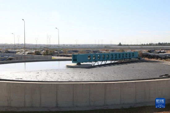 這是11月28日在突尼斯蘇塞市拍攝的中企承接建造的哈姆敦污水處理站一角。新華社記者 黃靈 攝