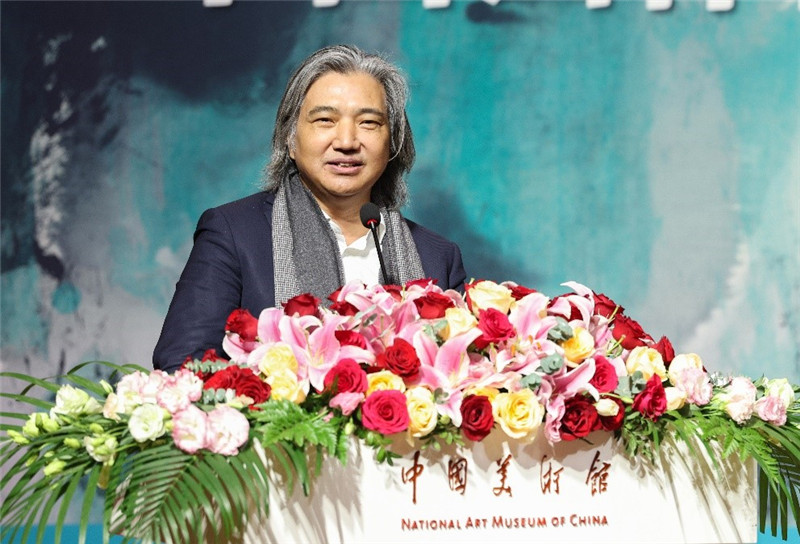 吳為山致辭。主辦方供圖