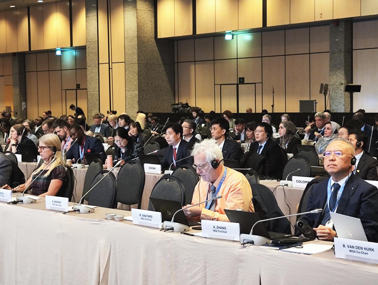 聯(lián)合國(guó)政府間氣候變化專門委員會(huì)（IPCC）第60次全會(huì)現(xiàn)場(chǎng)。中國(guó)氣象局供圖