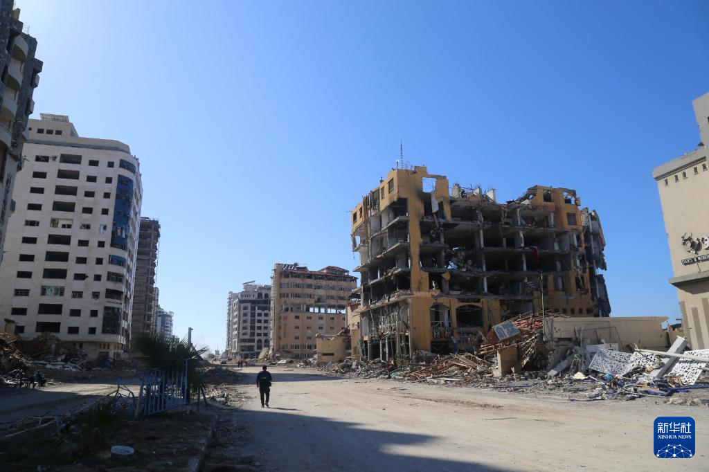 這是1月25日拍攝的加沙城一角。新華社發(fā)