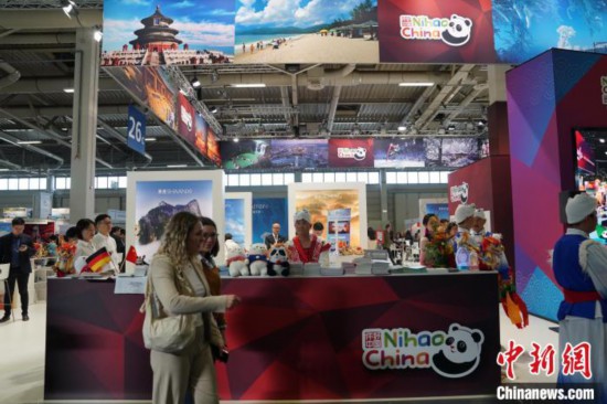  3月5日，2024年柏林國際旅游交易會(ITB)在柏林會展中心拉開帷幕。以“你好！中國”為主題的中國展區(qū)當(dāng)日亮相展會。中新社記者 馬秀秀 攝