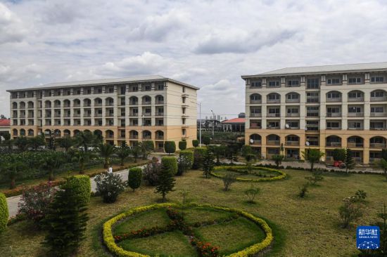 這是2024年2月16日在埃塞俄比亞杜凱姆市拍攝的東方工業(yè)園。 新華社記者 李亞輝 攝