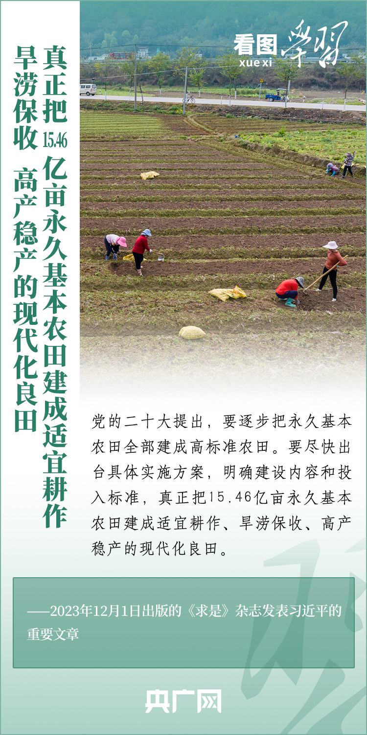 看圖學(xué)習(xí)丨推廣良田、良種、良法、良機(jī) 給農(nóng)業(yè)現(xiàn)代化插上科技的翅膀