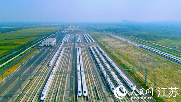 南京動(dòng)車(chē)段南通動(dòng)車(chē)所。人民網(wǎng)記者 王繼亮攝