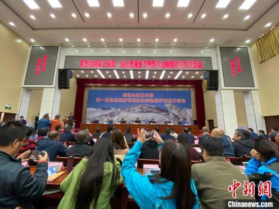 圖為祁連山國(guó)家公園第一屆自然觀察節(jié)開(kāi)幕式現(xiàn)場(chǎng)。　李江寧　攝 　　