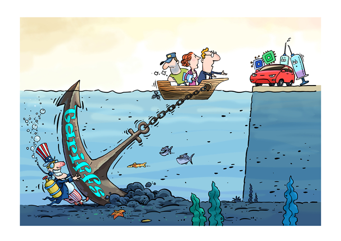 漫畫作者：馬宏亮（人民網(wǎng)版權(quán)圖片，未經(jīng)授權(quán)請勿轉(zhuǎn)載。）