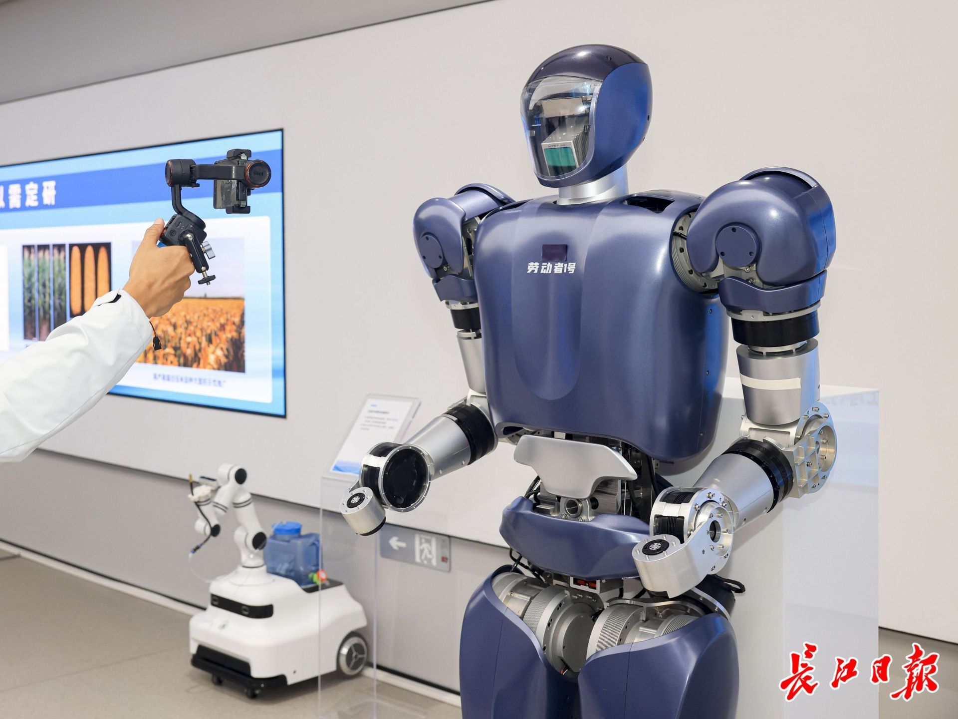 格藍(lán)若人形機(jī)器人。長(zhǎng)江日?qǐng)?bào)記者胡冬冬 攝
