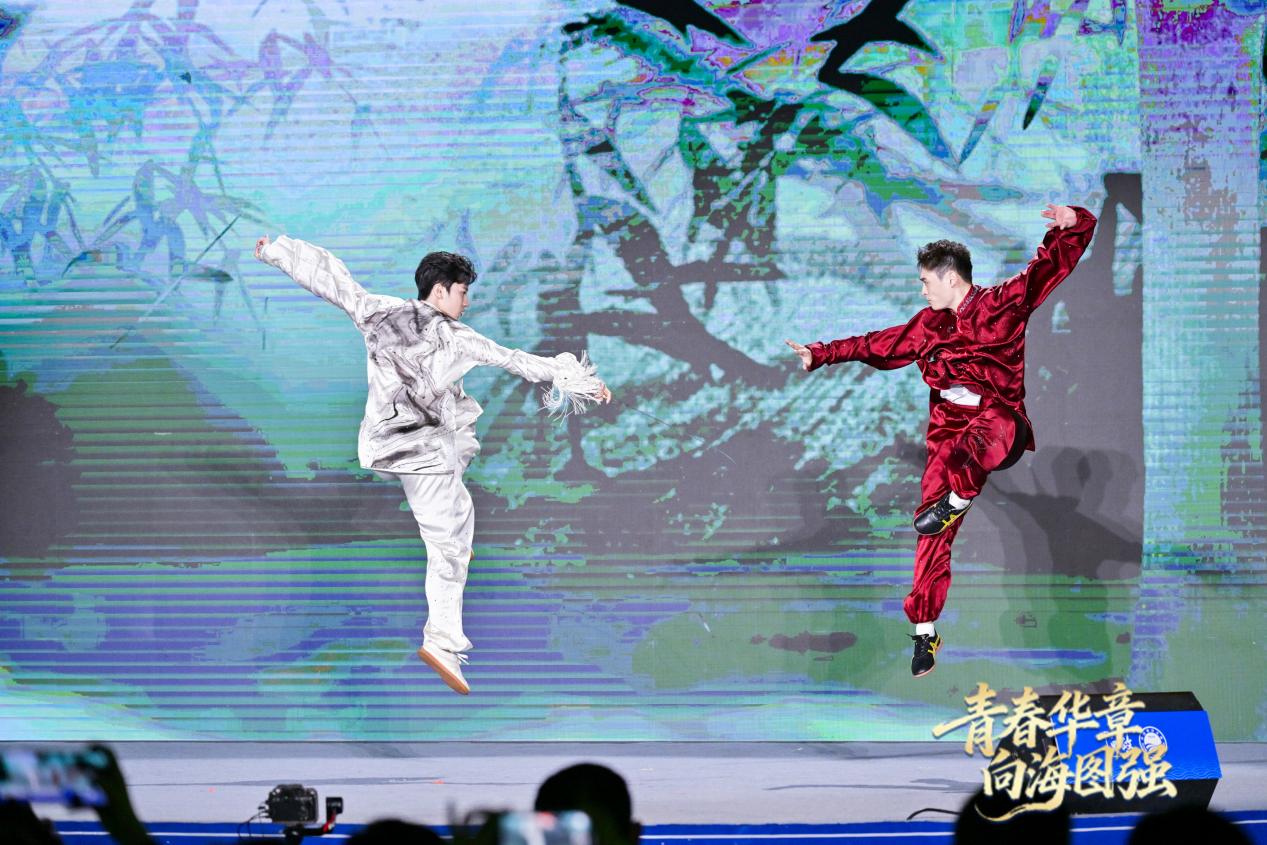 全運健兒劉德文、紀(jì)豪（左）帶來“青春有我”的澎湃活力。主辦方供圖
