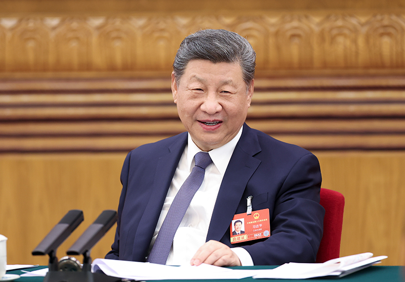 2026年3月5日下午，中共中央總書記、國家主席、中央軍委主席習(xí)近平參加他所在的十四屆全國人大四次會(huì)議江蘇代表團(tuán)審議。