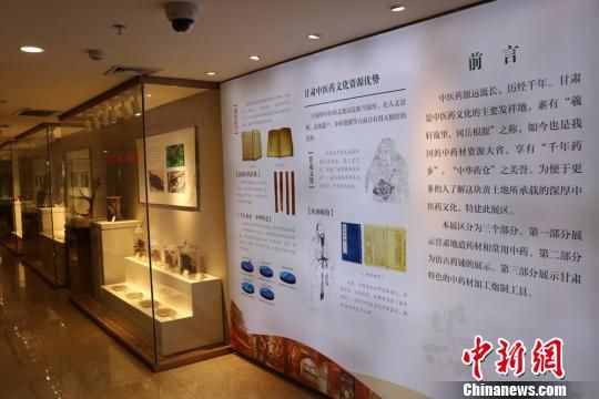 圖為甘肅中醫(yī)藥大學附屬醫(yī)院甘肅省道地藥材展區(qū)。甘肅中醫(yī)藥大學附屬醫(yī)院供圖