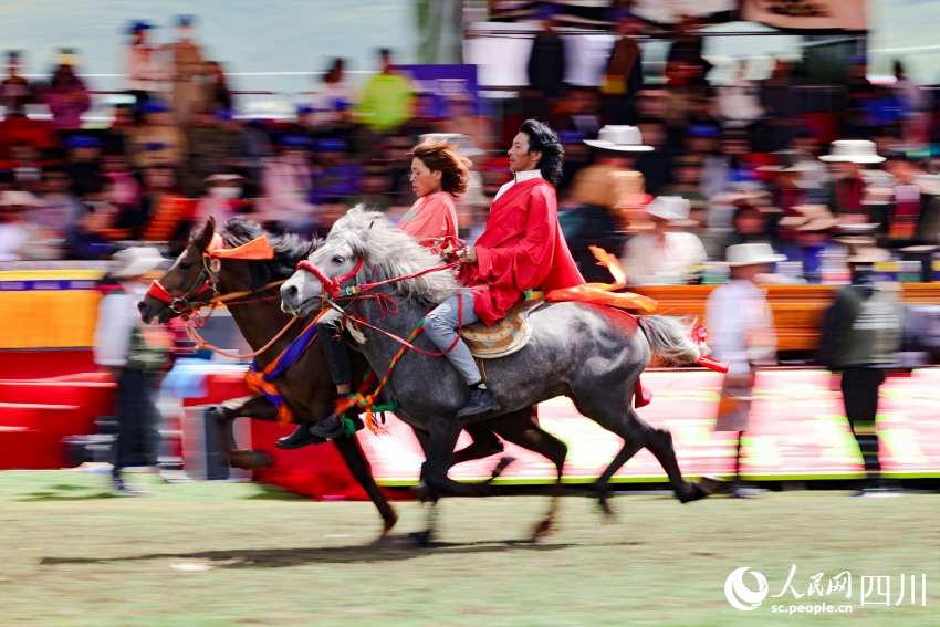 馬術(shù)表演現(xiàn)場(chǎng)。洛絨尼瑪攝