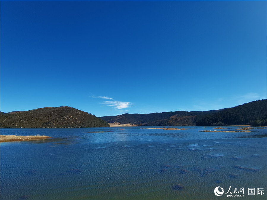 香格里拉國家公園景區(qū)內(nèi)，被譽為“高原仙子”的屬都湖。人民網(wǎng)記者 杜明明攝