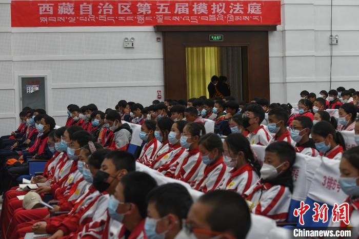 圖為西藏自治區(qū)第五屆模擬法庭現(xiàn)場(chǎng)?！∝暩聛硭?攝