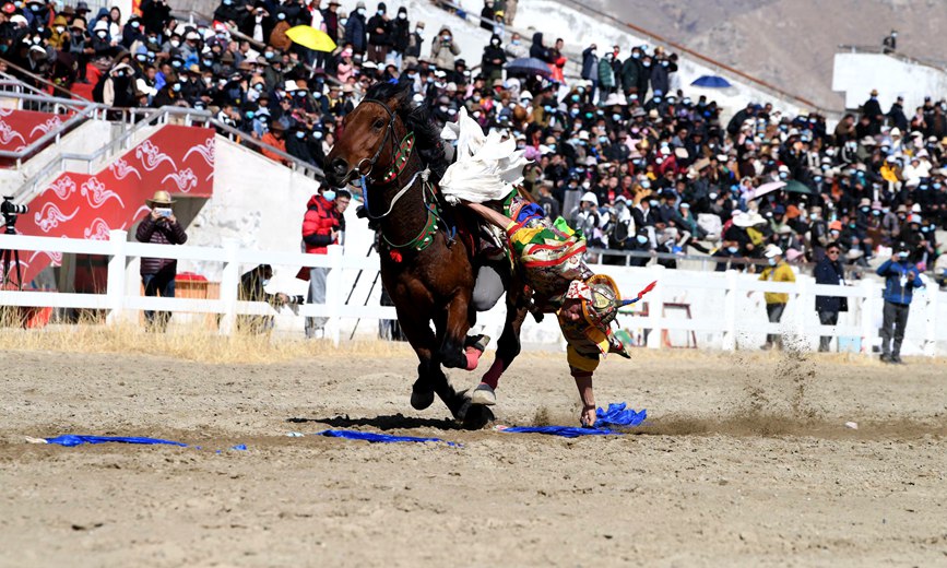 藏歷新年，精彩的馬術(shù)表演。潘多攝