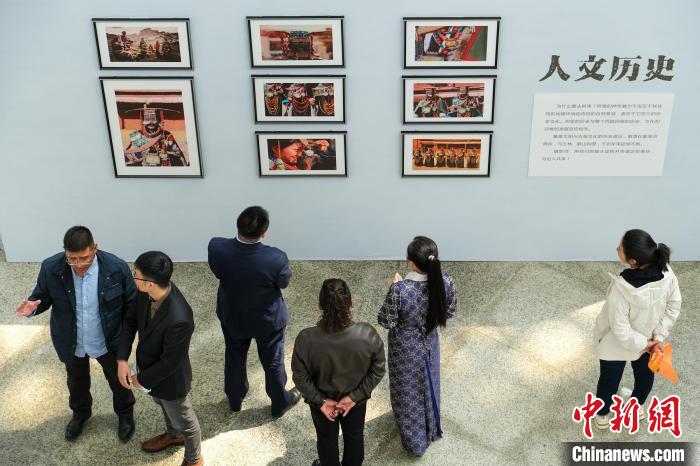 圖為觀眾觀看展覽。