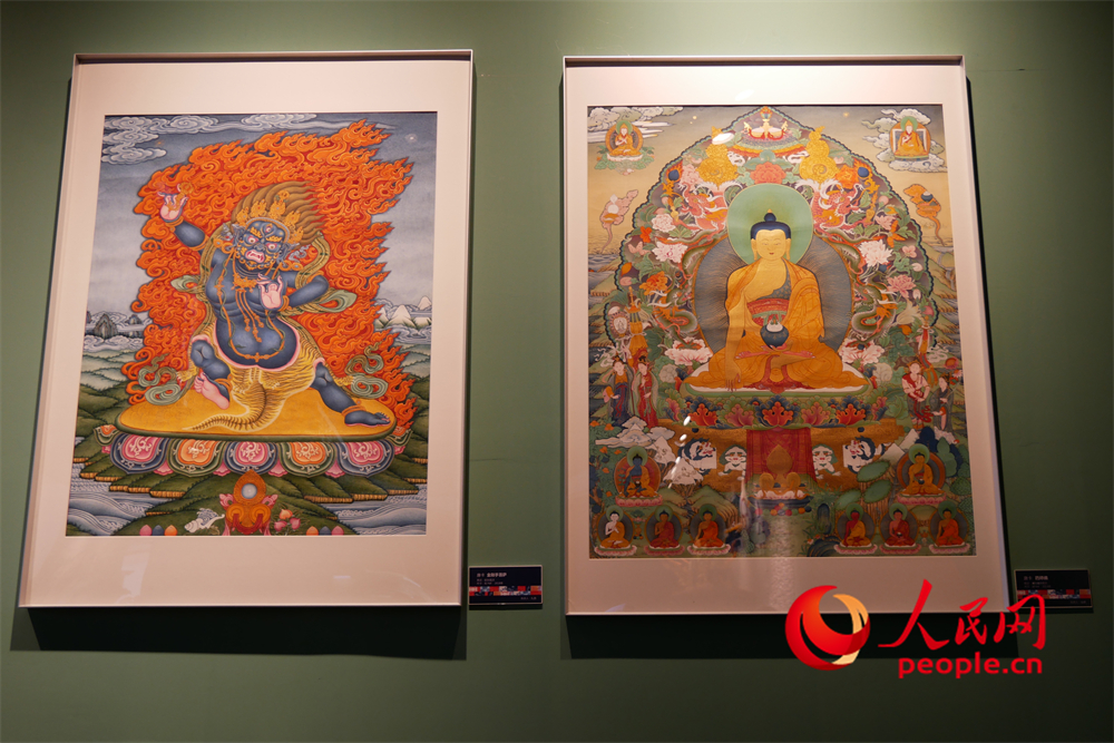 唐卡藝術(shù)作品。人民網(wǎng) 韋衍行攝