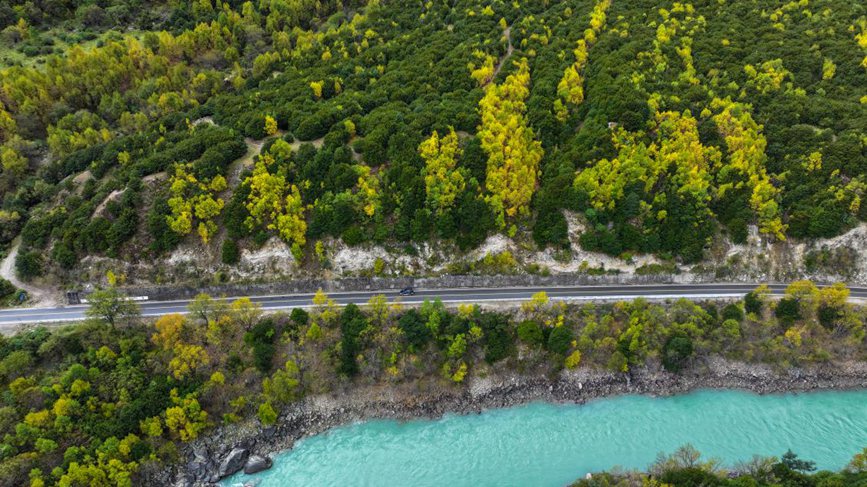 去往墨脫的路上，秋色正明。張澤坤攝