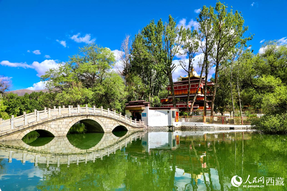 公園內(nèi)綠意盎然。